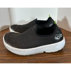 OOFOS Oomg Eezee Low Shoes Womens 11 Black Slip On Stretch Comfort Recovery
